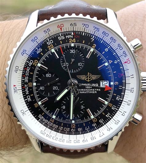 Breitling Navitimer World Black Dial GMT 